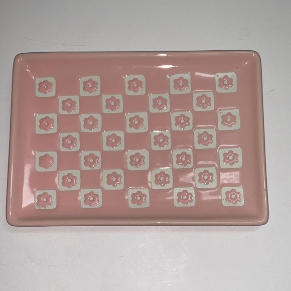 Pink Floral Rectangular Tray - Picture 2 of 9